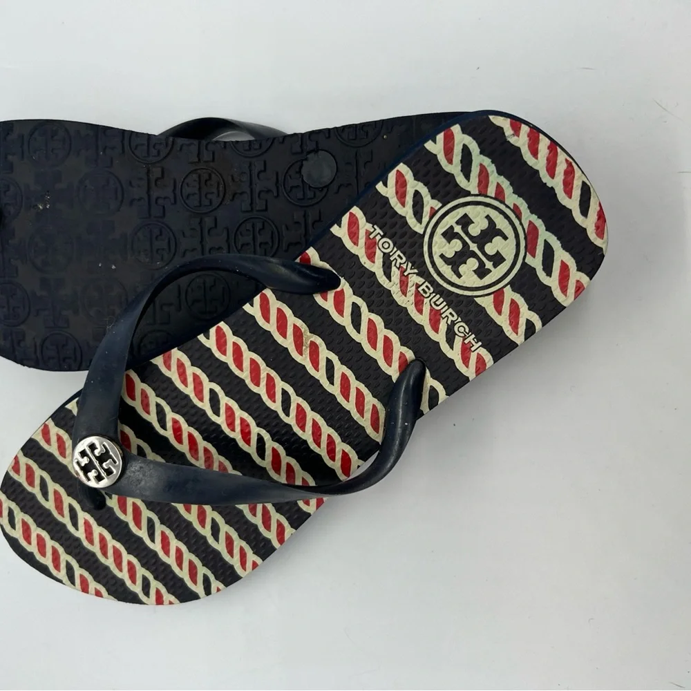 Tory Burch  Flip Flops with Rope Print Footbed - Picture 4 of 4